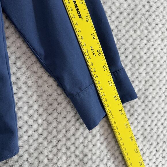 Uniqlo Top Womens XL Blue Rayon Button Front Long Sleeves Career - Picture 10 of 13